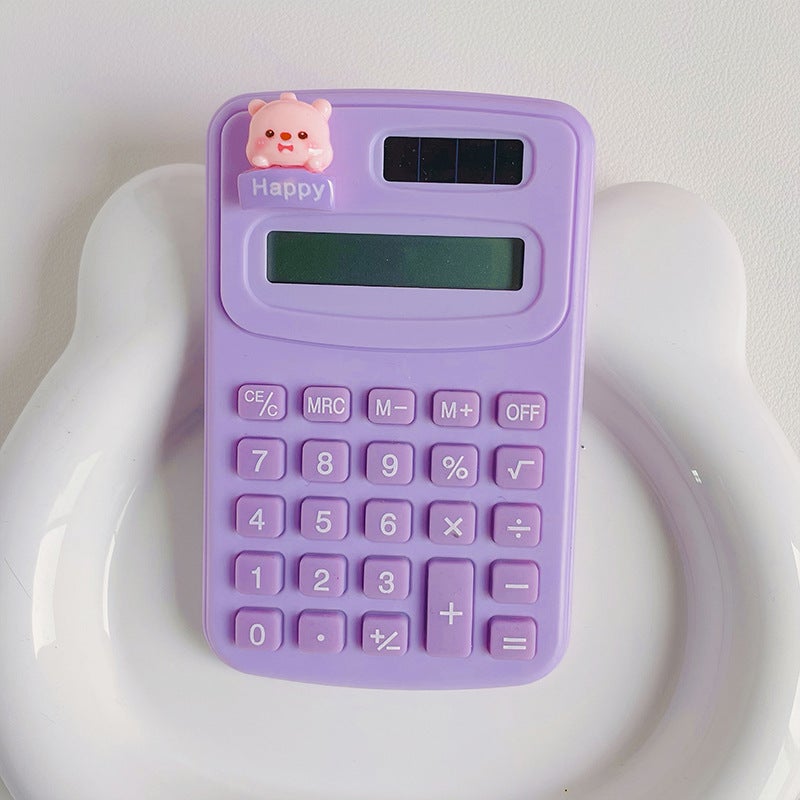 Mini Calculator Cute Cartoon Portable Creative Calculator For Primary School Students Small Handheld Cute Portable - Image 1
